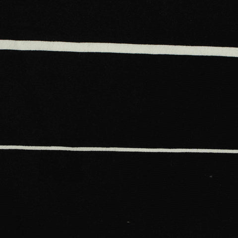 White Horizontal-Stripe Woven, Viscose, 130 gsm