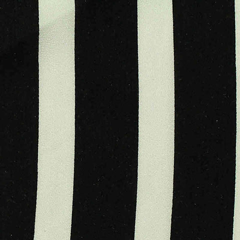 Black Vertical-Stripe Chiffon, Polyester, 100 gsm