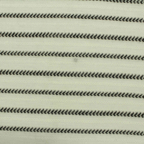 Black Horizontal-Stripe Knit, Polyester, 134 gsm