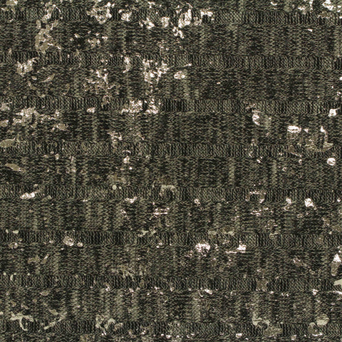 Silver Abstract Rib Knit, Viscose-Poly