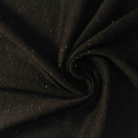Black Marl Jersey Knit, Viscose-Poly, 150 gsm