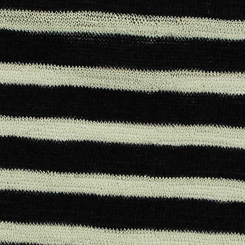 Black Horizontal-Stripe Knit, Cotton-Poly, 110 gsm
