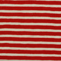 Red Horizontal-Stripe Knit, Cotton-Poly, 110 gsm