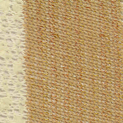 Cream Stripe Chunky Knit, Poly-Viscose