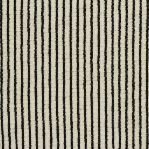 Striped Polyester Cotton Stretch Rib Knit Fabric, 272 gsm, 129 cm — Beige
