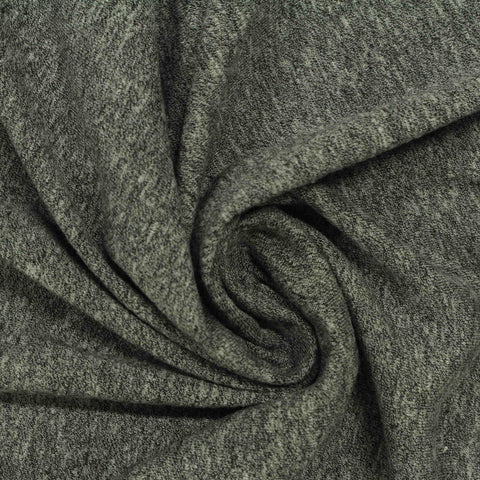 Grey Marl Jersey Knit, Cotton-Poly, 138 gsm