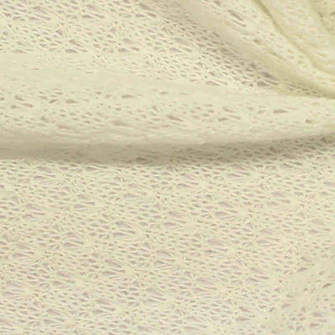 Cream Openwork Chunky Knit, Polyester, 202 gsm