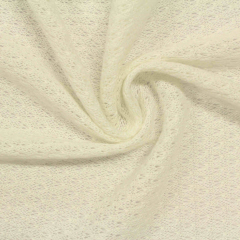Cream Openwork Chunky Knit, Polyester, 202 gsm