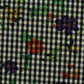 Black Floral Woven, Cotton, 105 gsm