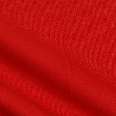 Cotton Stretch Poplin Fabric, 115 gsm, 147 cm — Red