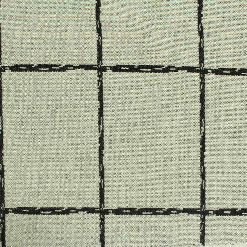 Dark Grey Irregular-Check Interlock Knit, Polyester