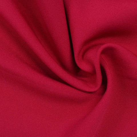 Polyester Stretch Woven Fabric, 213 gsm, 150 cm — Red