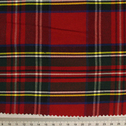 Red Plaid Woven, Poly-Cotton, 195 gsm, 147 cm, ref EF-206144