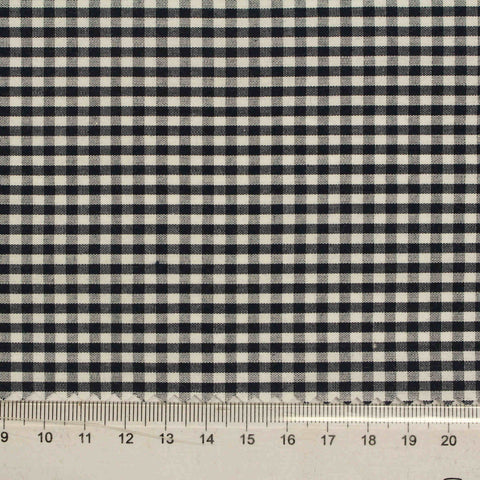 Black Check Woven, Cotton, 102 gsm, 145 cm, ref EF-206191