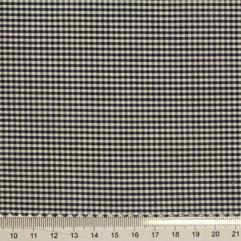 Black Gingham Woven, Cotton, 92 gsm, 145 cm, ref EF-206196