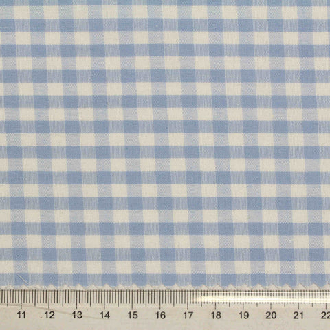 Light Blue Check Woven, Cotton
