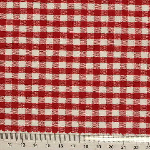 Red Check Woven, Cotton