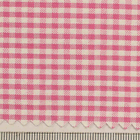 Pink Check Seersucker, Cotton