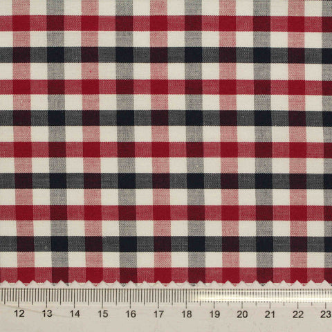 Red Gingham Woven, Cotton, 108 gsm, 145 cm, ref EF-206232