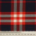 Navy Plaid Woven, Viscose