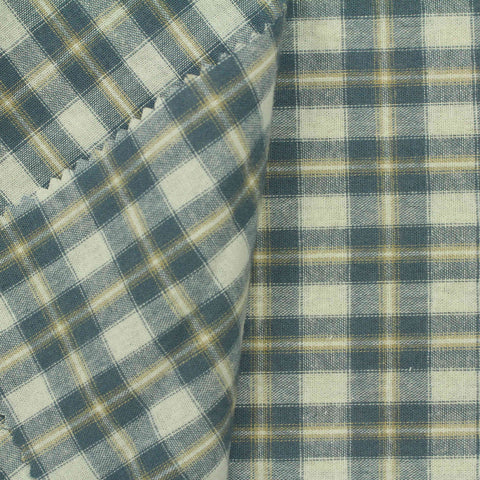 Blue Plaid Woven, Cotton, 135 gsm