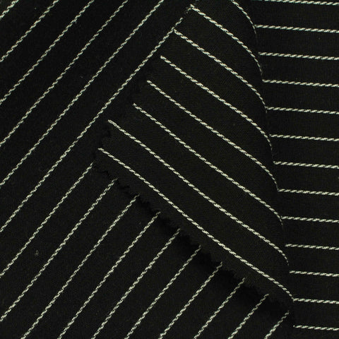 White Pinstripes Woven, Cotton-Poly, 145 gsm, 145 cm, ref EF-206540