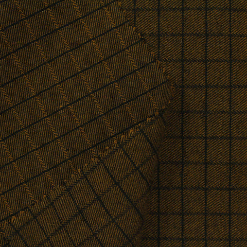 Black Check Twill, Cotton-Poly