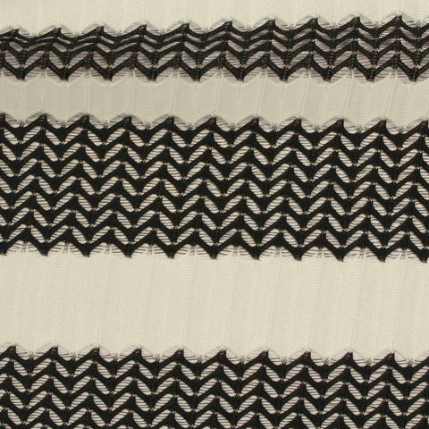 Black Chevron Jacquard, Polyester, 150 gsm