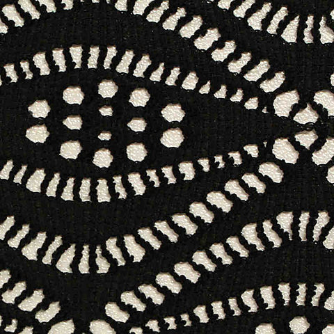 Black Geometric-Diamond Jacquard, Polyester, 145 gsm