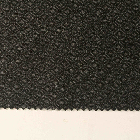 Dark Grey Diamond Interlock Knit, Poly-Viscose