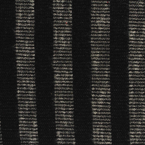 Black Vertical-Stripe Rib Knit, Poly-Viscose, 175 gsm, 168 cm