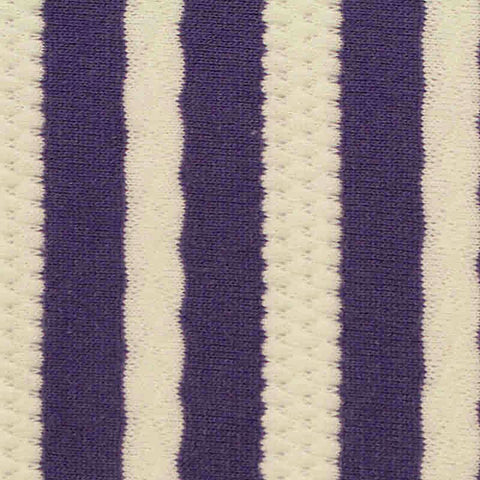 Purple Stripes Jacquard, Cotton-Poly