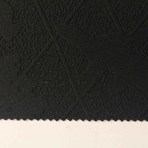 Black Tone-on-Tone Pointelle Knit, Polyester, 280 gsm
