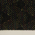 Black Wavy-Line Jacquard, Polyester, 295 gsm