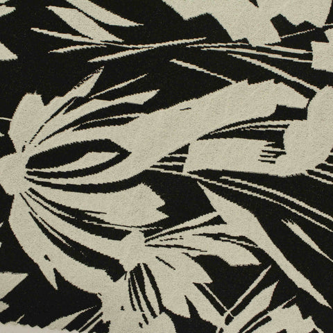 Black Abstract Jacquard, Polyester, 390 gsm