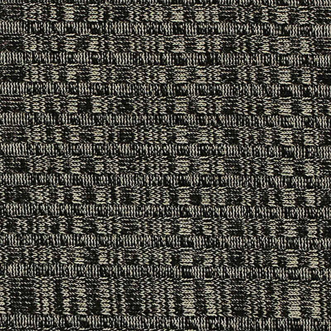 Black Horizontal-Band Rib Knit, Polyester
