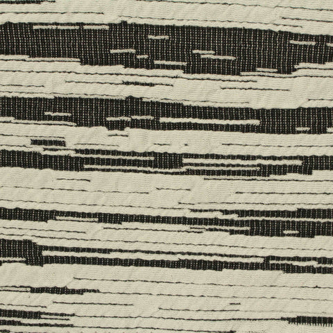 Black Horizontal-Line Jacquard, Polyester
