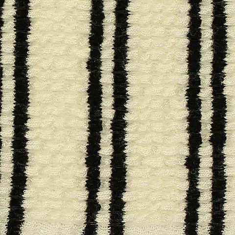 Black Vertical-Stripe Crepe, Viscose