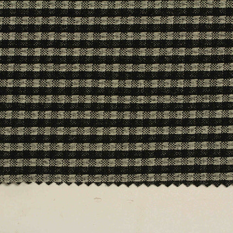 Black Horizontal-Stripe Jacquard, Poly-Viscose, 172 gsm