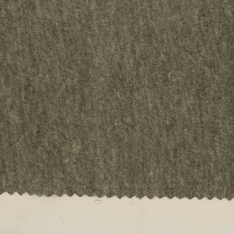 Heathered Grey-Green Marl Jersey Knit, Cotton-Poly