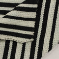 Black Stripes Chenille, Polyester, 305 gsm