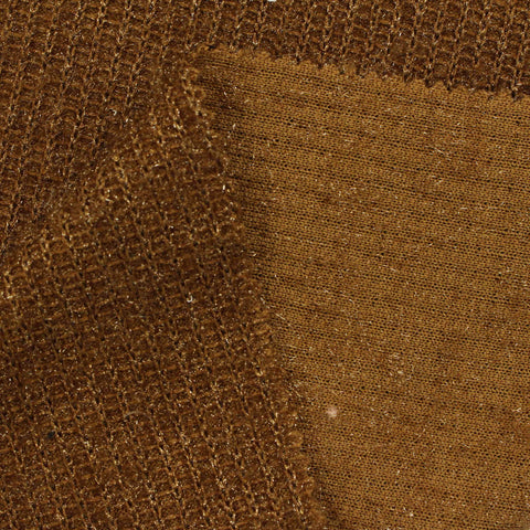 Brown Textured Rib Knit, Polyester