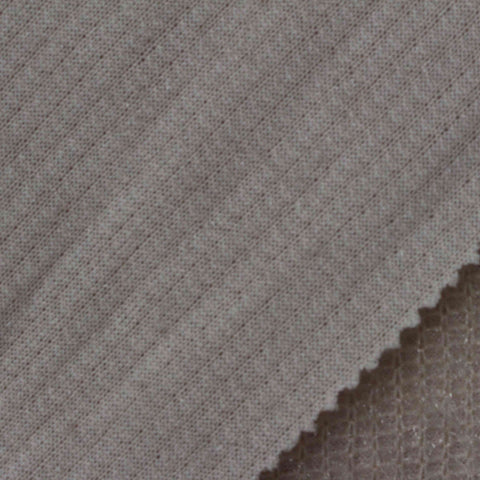 100% Polyester Rib Knit Fabric, 243 gsm, 145 cm — Grey
