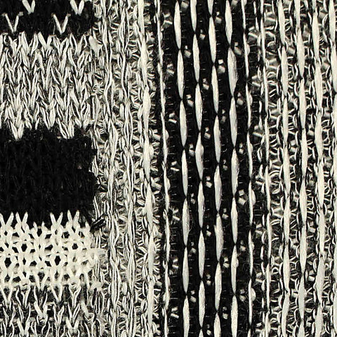 Black Horizontal-Stripe Jacquard, Poly-Viscose, 219 gsm