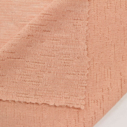 Peach Openwork Linen-Look, Polyester