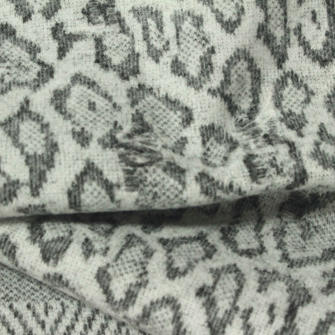Grey Leopard Knit, Polyester