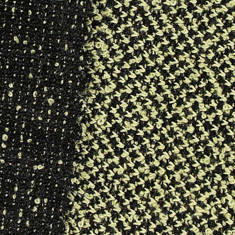 Black Houndstooth Interlock Knit, Polyester, 334 gsm