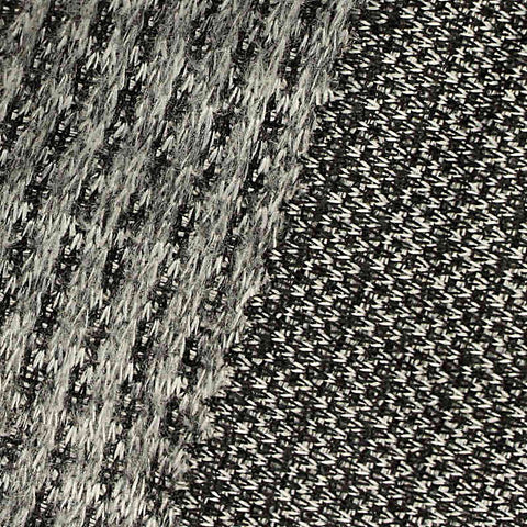 Black Marl Knit, Polyester, 255 gsm, 155 cm