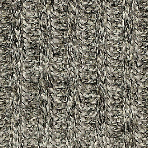 Grey Heathered-Marl Rib Knit, Polyester, 350 gsm