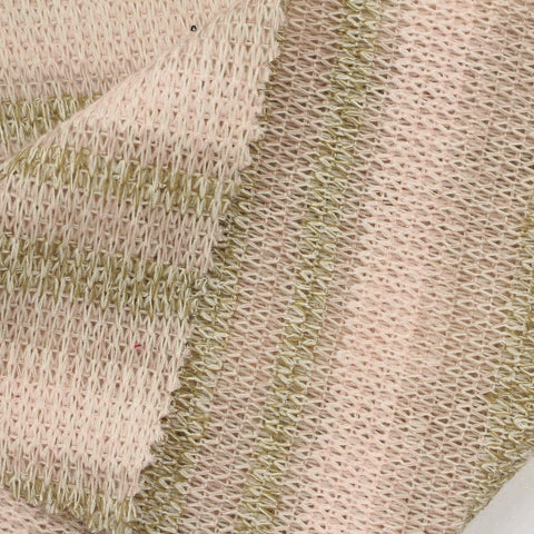 Viscose Polyester Chunky Knit Fabric, 187 gsm, 184 cm — Beige, ref EF-209660